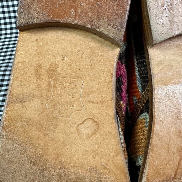 Turkish Kilim Style Southwestern Wool Western Boots UK Size 5 / Women's 8 - Picture 4 of 6